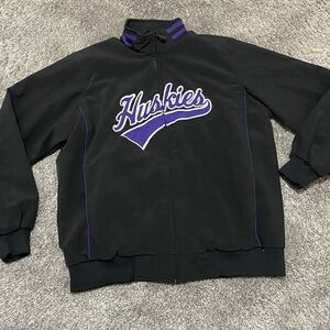 UW Huskies Softshell jacket men large fleece lined black